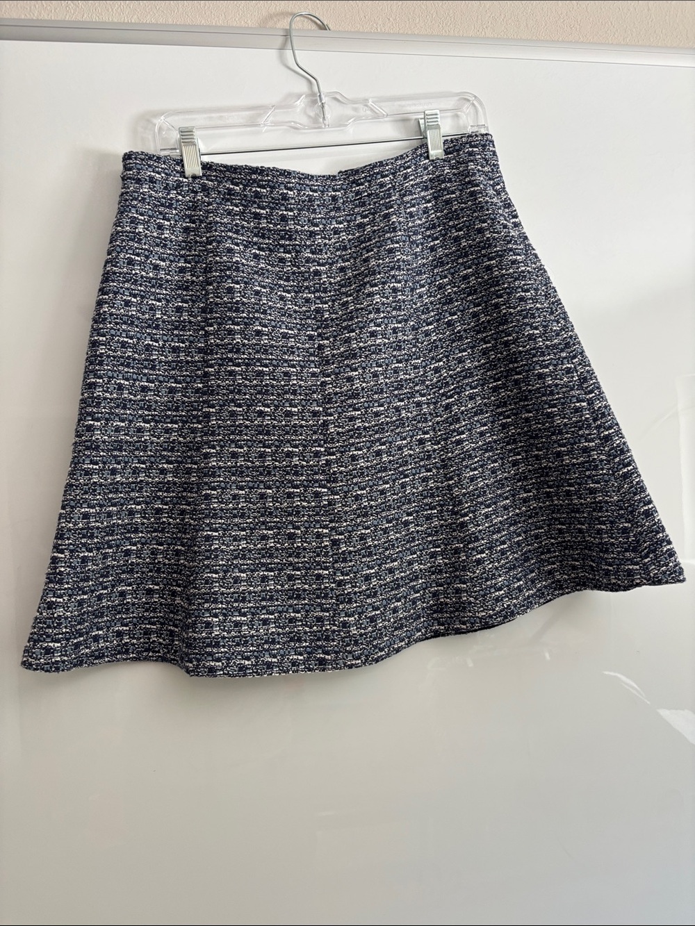 Ann Taylor Navy and White Tweed Skirt
